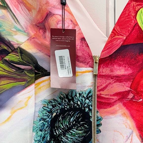 Karen Millen NWT Deep V Neck Shift Dress - Picture 5 of 9